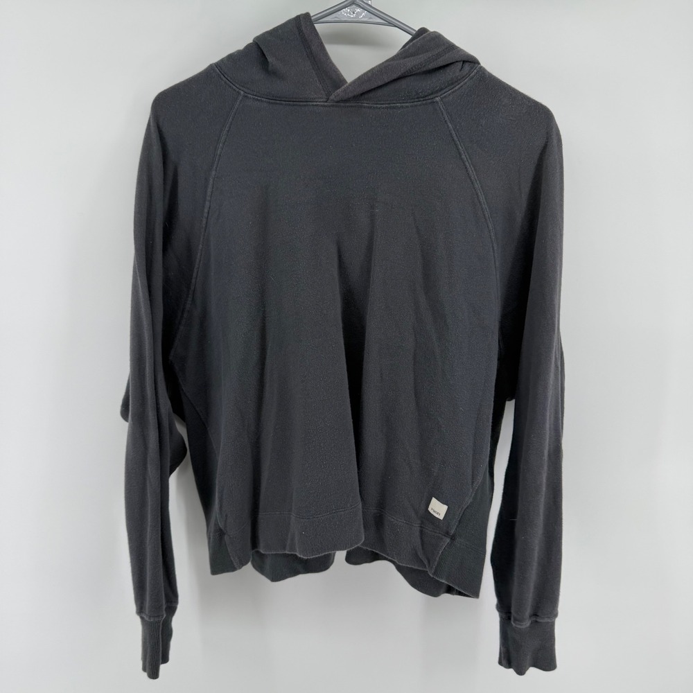 Vuori VW261 Charcoal Grey Organic Cotton Hooded Pullover Sweatshirt Small